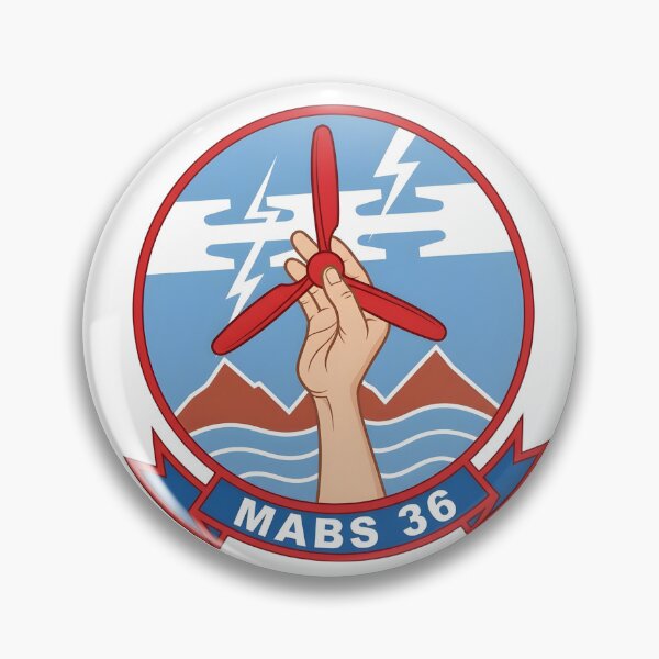 Artikelvorschau, Offizielles Abzeichen des Marine Air Base Squadron 36 (MABS-36) entworfen und verkauft von CharlieDesings.