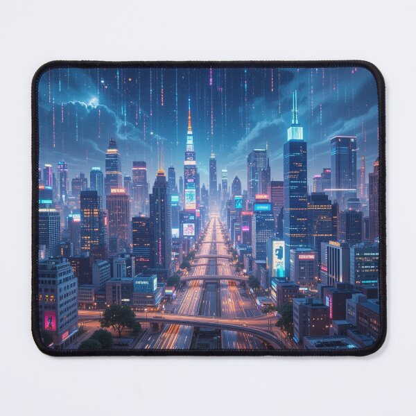 Item preview, Neon Rain of Tomorrow designed and sold by Undersea Ai Art.