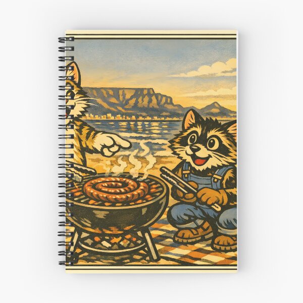 Item preview, 4th of July Sausage Cookout Cat Beach Sticker designed and sold by Tijger Cats.