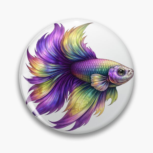 Item preview, Vibrant Purple Betta Fish designed and sold by Shelley Loewnau-Jones Studio.