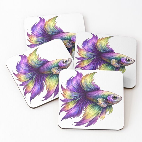 Item preview, Vibrant Purple Betta Fish designed and sold by Shelley Loewnau-Jones Studio.