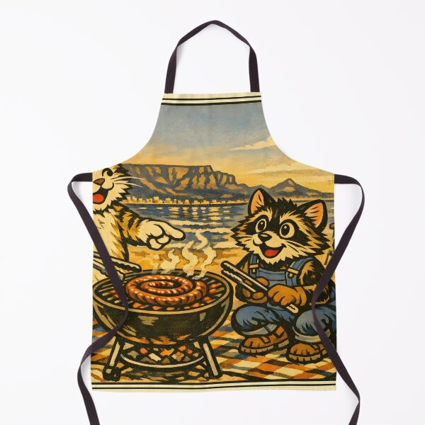 Item preview, 4th of July Sausage Cookout Cat Beach Sticker designed and sold by Tijger Cats.