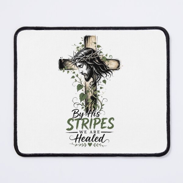 Item preview, By His Stripes We Are Healed – Christian Cross Jesus Bible Verse Design designed and sold by Ashes to Artistry.