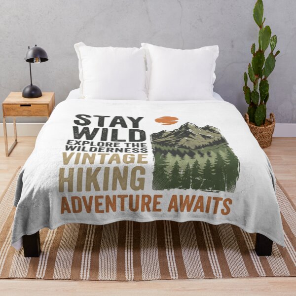 Item preview, Stay Wild Explore The Wilderness Vintage Hiking Adventure Awaits Outdoor Hiker Explorer designed and sold by Simsimah26Parks.