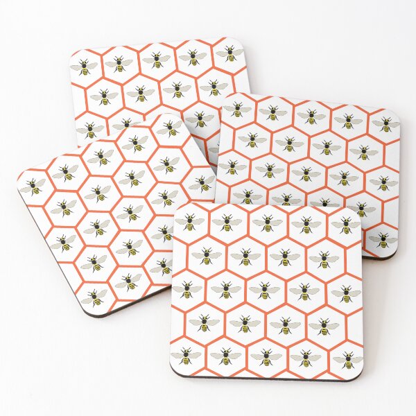Item preview, Honey Bee Honeycomb Pattern designed and sold by Nisha Prabhu.