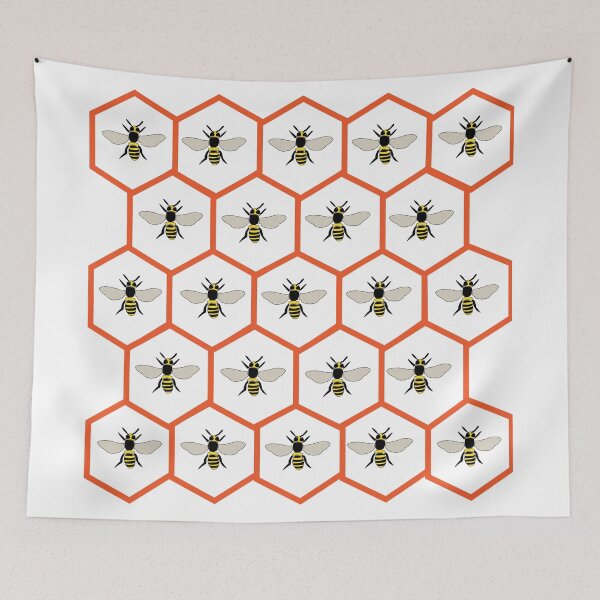 Item preview, Honey Bee Honeycomb Pattern designed and sold by Nisha Prabhu.