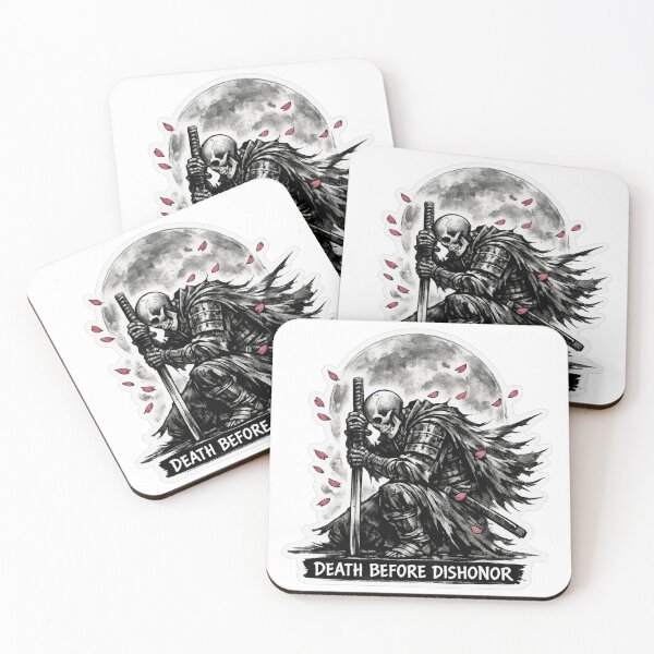 Item preview, Death Before Dishonor – Skeletal Samurai Honor Design designed and sold by Ecocrushstudio.