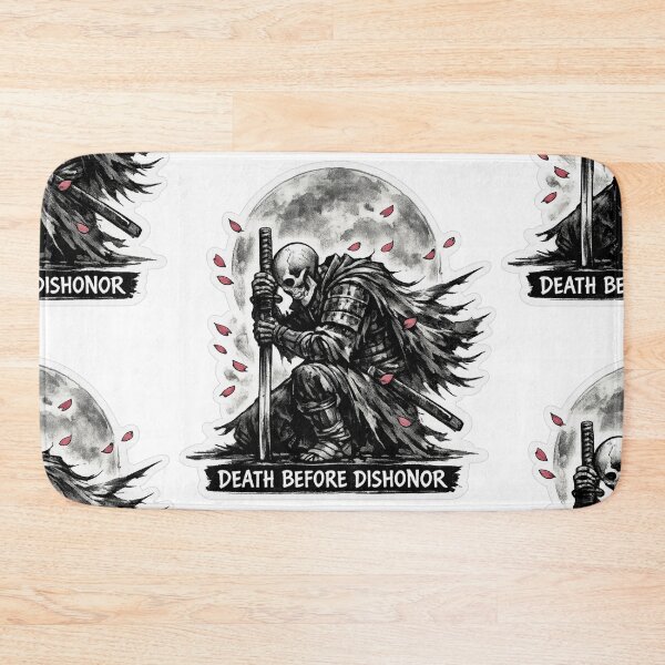 Item preview, Death Before Dishonor – Skeletal Samurai Honor Design designed and sold by Ecocrushstudio.