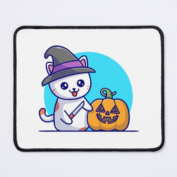 Item preview, Cute Halloween Witch Cat Carving Pumpkin designed and sold by cbarilnb.