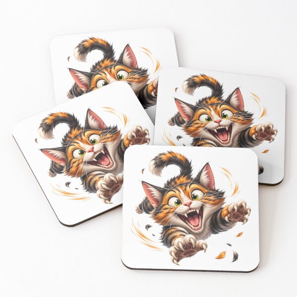 Item preview, Chaotic Energy Playful 3D Cartoon Kitten Graphic designed and sold by LunaPixelStudio.