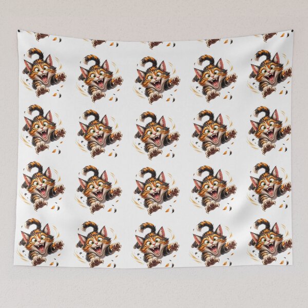 Item preview, Chaotic Energy Playful 3D Cartoon Kitten Graphic designed and sold by LunaPixelStudio.