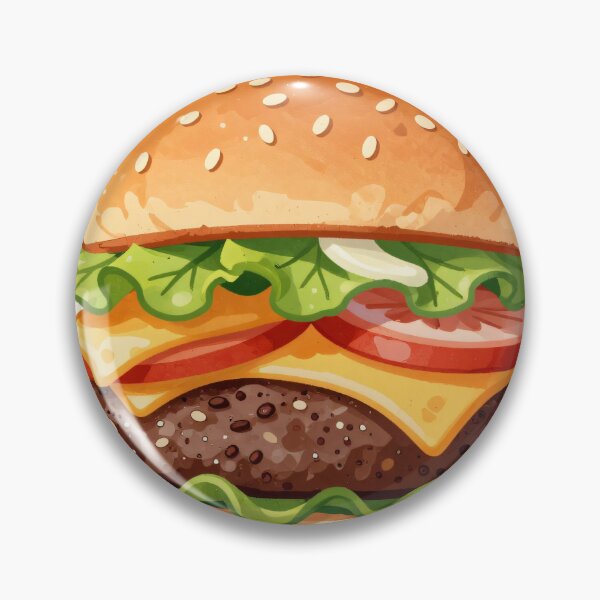 Item preview, Classic Cheeseburger Illustration Food Art Print designed and sold by Fariks.