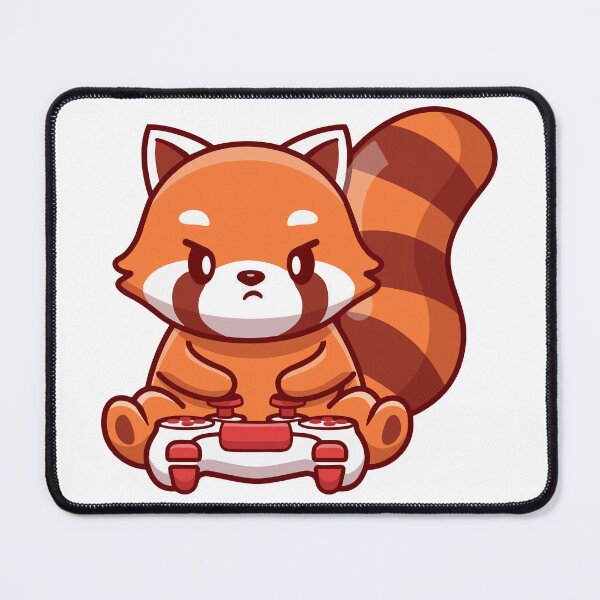Item preview, Cute Red Panda Gamer Playing Video Games designed and sold by cbarilnb.