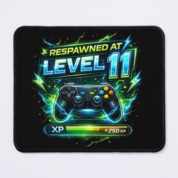 Item preview, Respawned at Level 11 Gaming Birthday – Funny Gamer Controller Design designed and sold by MartBook.