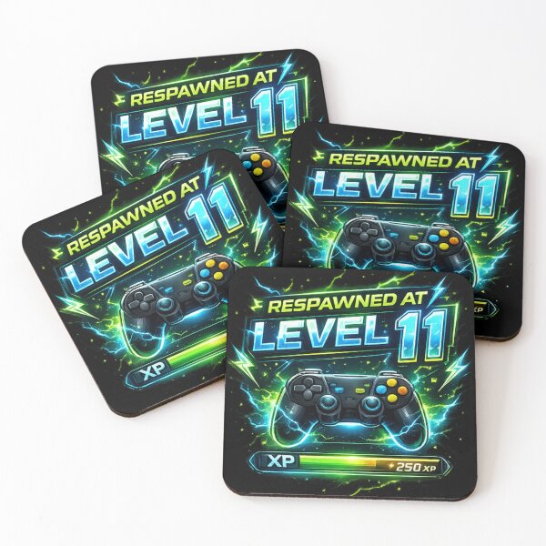 Item preview, Respawned at Level 11 Gaming Birthday – Funny Gamer Controller Design designed and sold by MartBook.