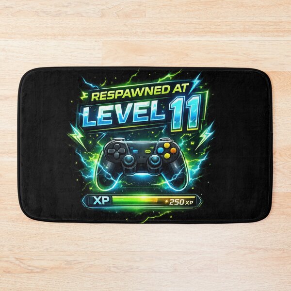 Item preview, Respawned at Level 11 Gaming Birthday – Funny Gamer Controller Design designed and sold by MartBook.