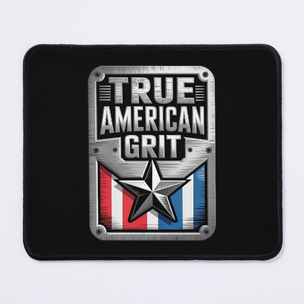 Item preview, True American Grit Steel Badge Patriotic designed and sold by OldGloryForge.