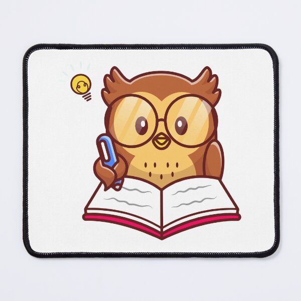 Item preview, Cute Wise Owl Reading Book Cartoon designed and sold by cbarilnb.