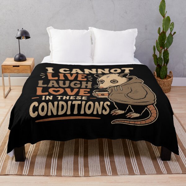 Item preview, Sleepy Possum Burnout Meme  - Live Laugh Love Parody designed and sold by AMICO77.