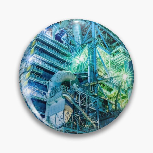 Item preview, Neon Industrial Complex – Sci Fi Factory Photography designed and sold by EchoWave11.