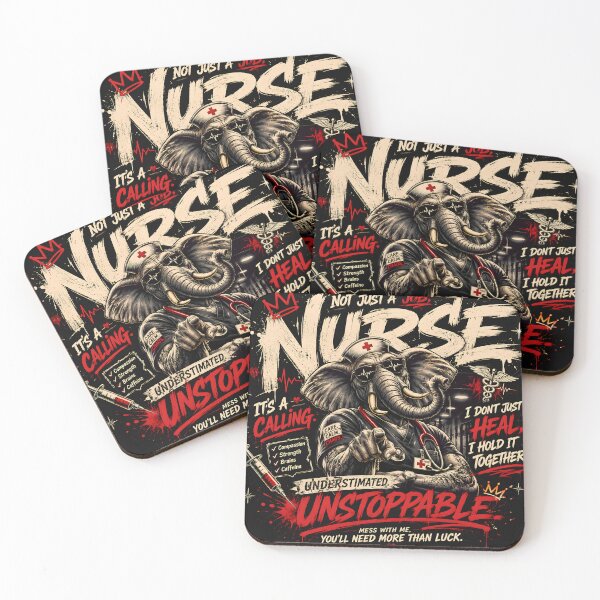Item preview, Unstoppable Nurse Elephant Grunge Healthcare Design designed and sold by VoidAnimeStudio.