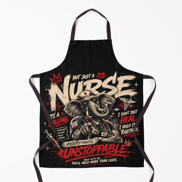 Item preview, Unstoppable Nurse Elephant Grunge Healthcare Design designed and sold by VoidAnimeStudio.