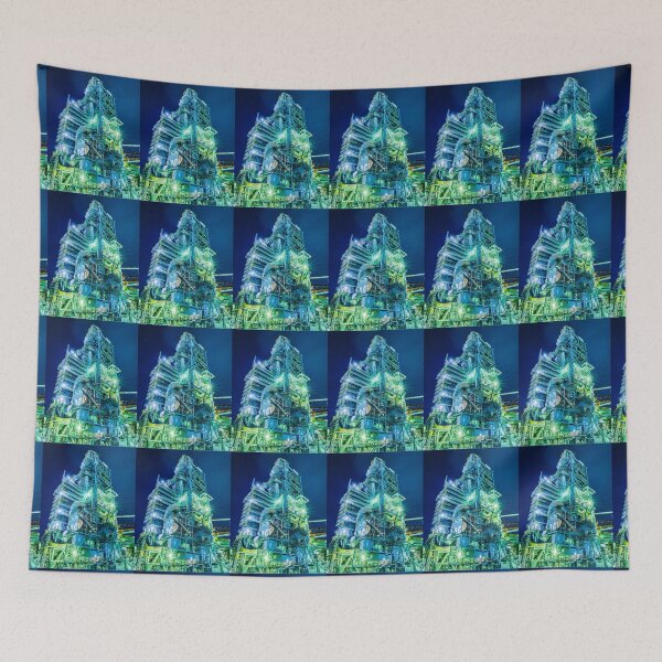 Item preview, Neon Industrial Complex – Sci Fi Factory Photography designed and sold by EchoWave11.