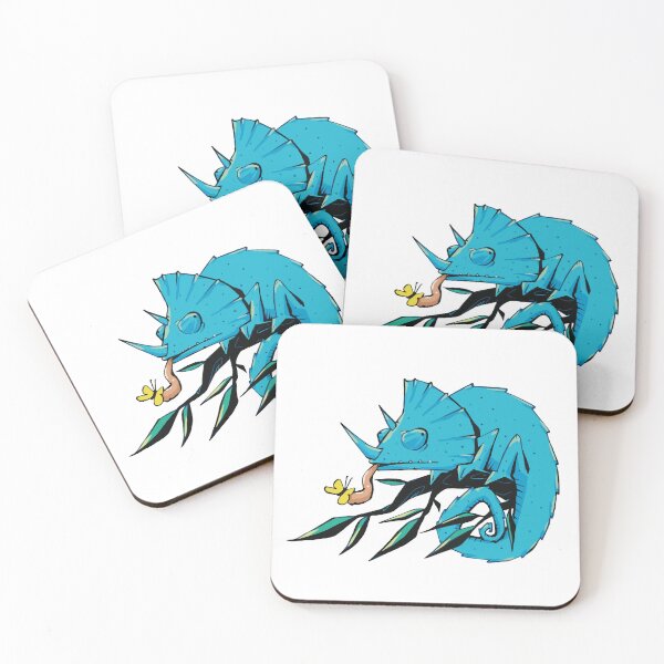 Item preview, Chameleon eating a butterfly sticker designed and sold by Mea Jordaan.