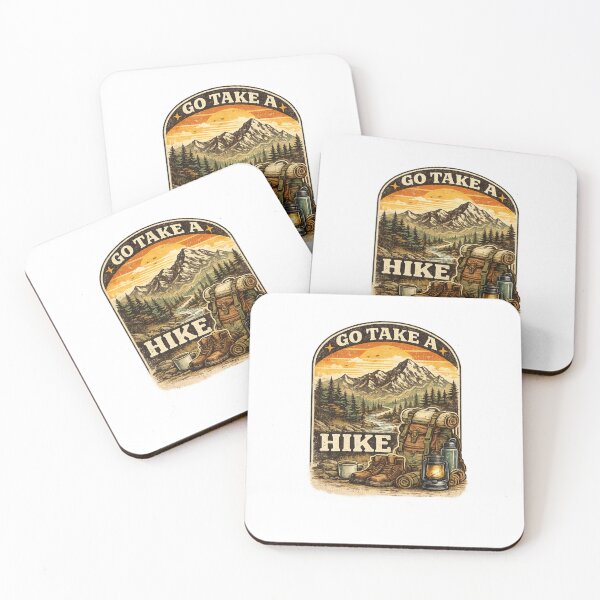 Item preview, Go Take A Hike Vintage Mountain Camping Design designed and sold by Artbysarmina.