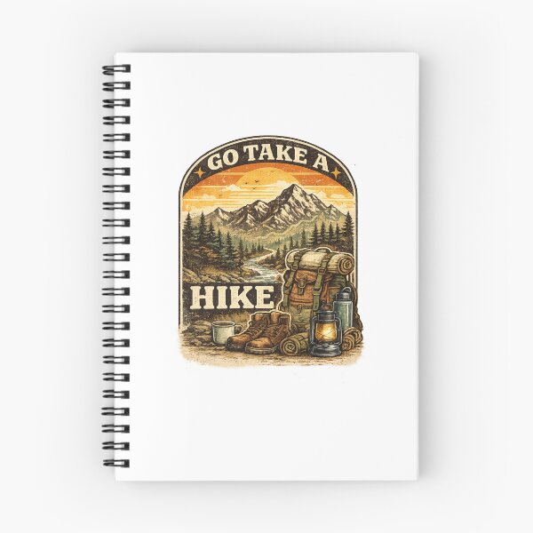 Artikelvorschau, Wandern Sie jetzt – Vintage-Bergcamping-Design entworfen und verkauft von Artbysarmina.