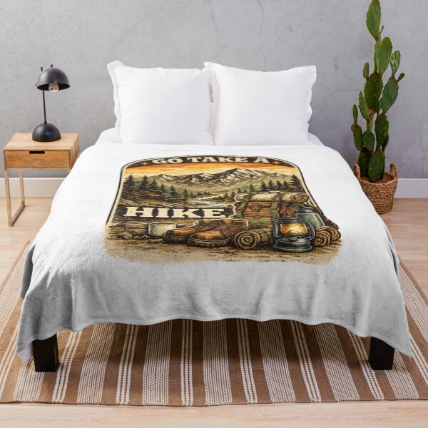 Item preview, Go Take A Hike Vintage Mountain Camping Design designed and sold by Artbysarmina.