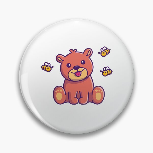 Item preview, Cute Baby Bear playing with Bees Cartoon designed and sold by cbarilnb.