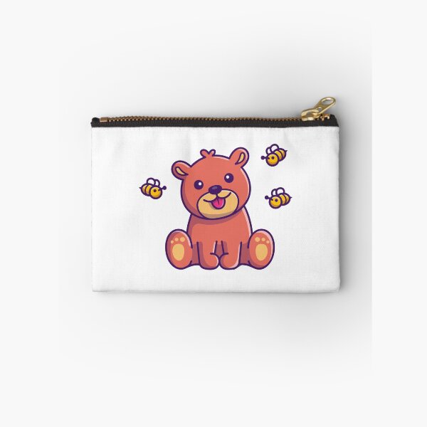 Item preview, Cute Baby Bear playing with Bees Cartoon designed and sold by cbarilnb.