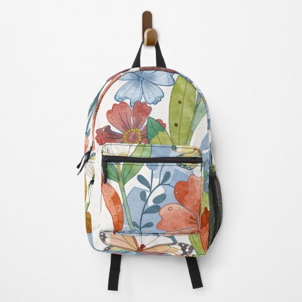Item preview, Watercolor Botanical Garden Butterflies Dragonflies Floral designed and sold by Michael Schwarz.