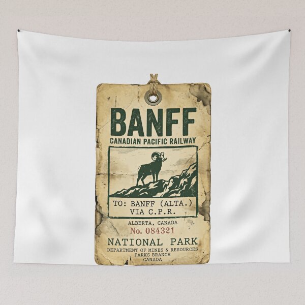Item preview, Banff Canadian Pacific Railway National Park Alberta Canada Vintage Travel Souvenir designed and sold by Simsimah26Parks.
