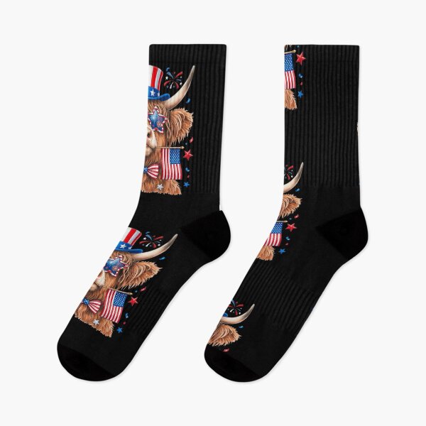 Item preview, Patriotic Highland Cow American Flag Fourth Of July designed and sold by GrumpySableye.