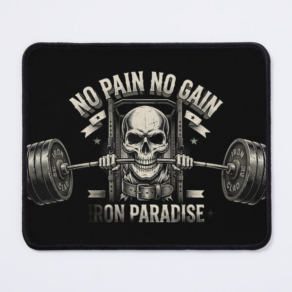 Item preview, Hardcore Gym Skull Bodybuilding - No Pain No Gain designed and sold by KaysonSmith.