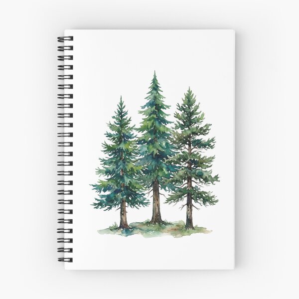 Item preview, Evergreen Trees Watercolor Painting  designed and sold by SOUFIANE1991.