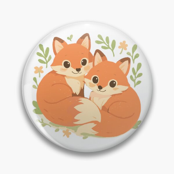 Item preview, Two cute foxes snuggled up in the forest designed and sold by Pineapple-Tree.