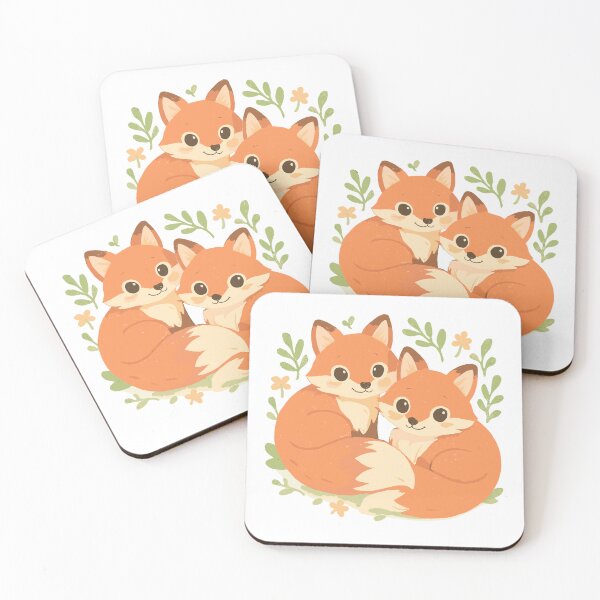 Item preview, Two cute foxes snuggled up in the forest designed and sold by Pineapple-Tree.