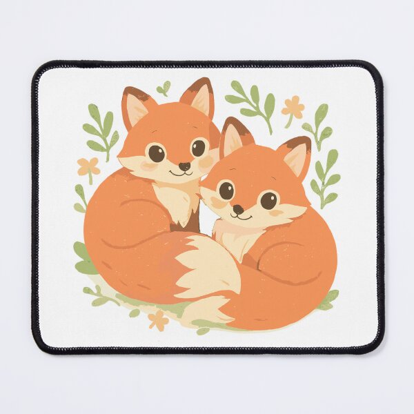 Item preview, Two cute foxes snuggled up in the forest designed and sold by Pineapple-Tree.