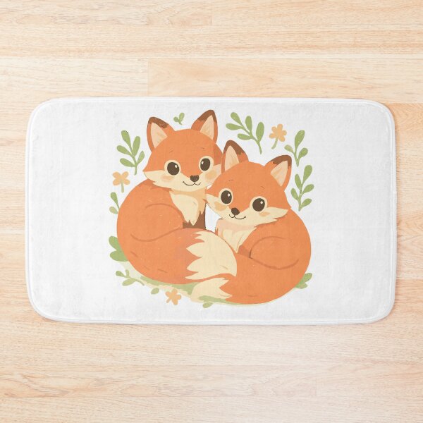 Item preview, Two cute foxes snuggled up in the forest designed and sold by Pineapple-Tree.