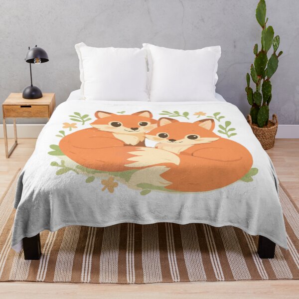Item preview, Two cute foxes snuggled up in the forest designed and sold by Pineapple-Tree.