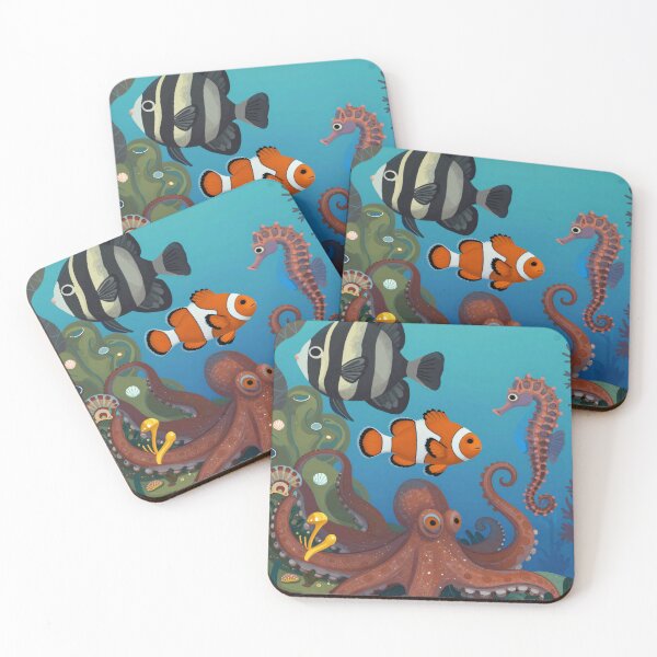 Item preview, Colorful Ocean Friends Underwater Sea Life Illustration designed and sold by Fariks.