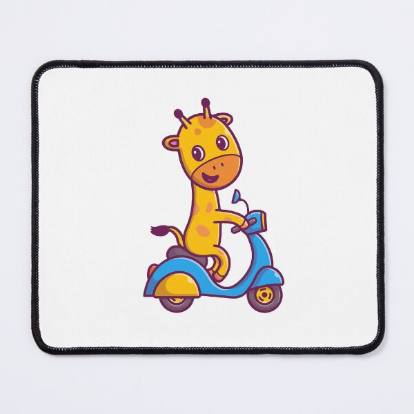 Item preview, Cute Giraffe Riding Blue Scooter Cartoon designed and sold by cbarilnb.