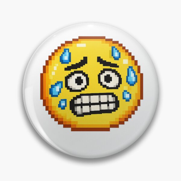 Item preview, Nervous Pixel Emoji – Retro 8 Bit Anxiety Reaction Sticker designed and sold by ANiyati.