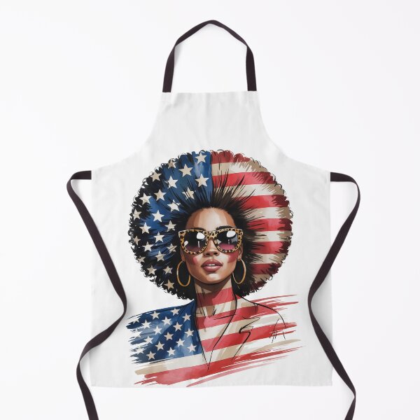 Item preview, Woman with American Flag Afro designed and sold by jkrphoto.