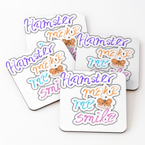 Item preview, Hamster Make Me Smile Sticker | Cute Kawaii Hamster Quote designed and sold by pn_terest.