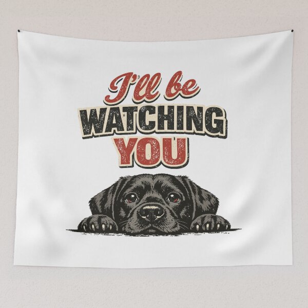 Item preview, Black Labrador Retro Shirt - Watching You designed and sold by Pineapple-Tree.