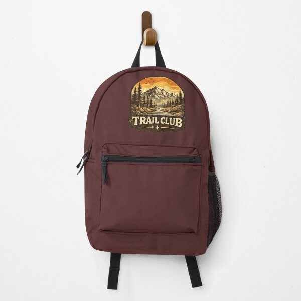 Item preview, Vintage Trail Club Mountain Adventure Hiking Design designed and sold by Artbysarmina.